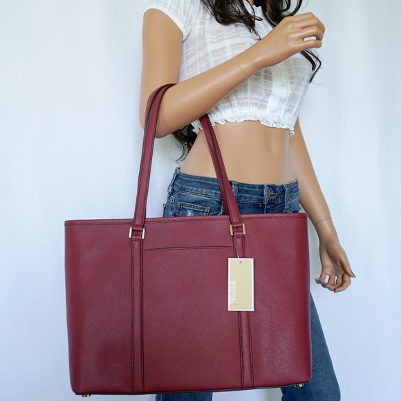 Michael Kors Sady LG Laptop leather Tote Mulberry - Picture 2 of 8
